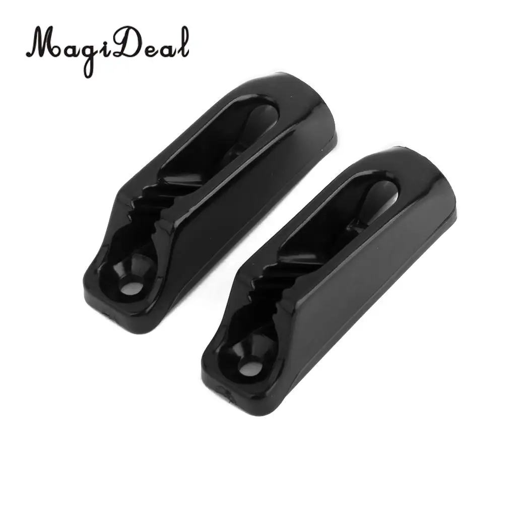 MagiDeal High Quality 2Pcs Black Nylon Self lock Rope Cord Tensioner