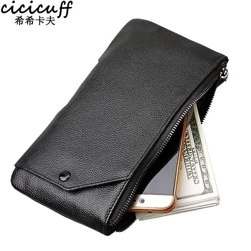 Women Genuine Leather Slim Wallets Long Clutches Purse Ultra-thin Simple Zipper Wallet for Men Phone Clutch Purse for Male Black Women Genuine Leather Slim Wallets Long Clutches Purse Ultra-thin Simple Zipper Wallet for Men Phone Clutch Purse for Male Black