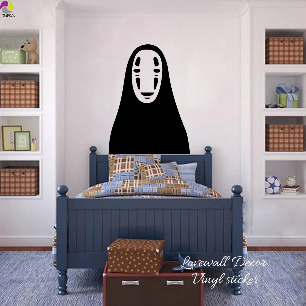 Cartoon No Face Spirited Away Wall Car Laptop Sticker Cute Anime Spirited Away Decal Kids Room Bedroom Vinyl Home Decor (2)