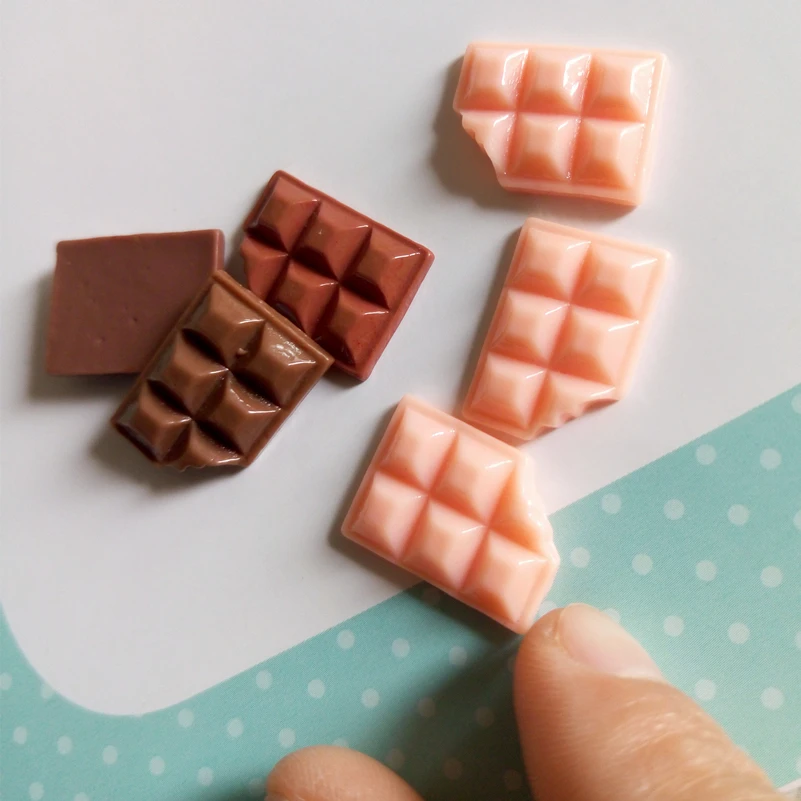 chocolate resin flatback