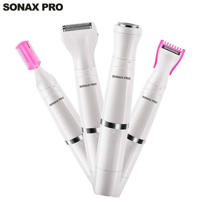 Многофункциональный Электрический эпилятор SONAX PRO 4 в 1 Женская бритва для бровей