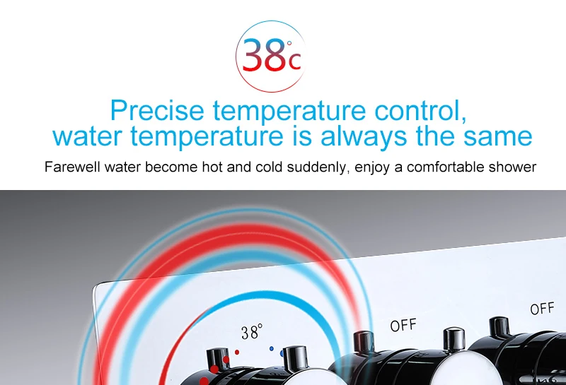 hm Shower System Double Waterfall Rainfall Large Ceiling LED Rain Shower Head Recessed Automatic Color Change Thermostatic Tap (3)