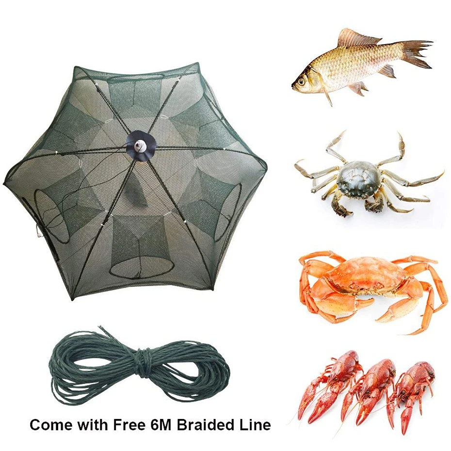 The Magic Fishing Shrimp Trap 4/6/8/10/12 Hole NET Sadoun.com
