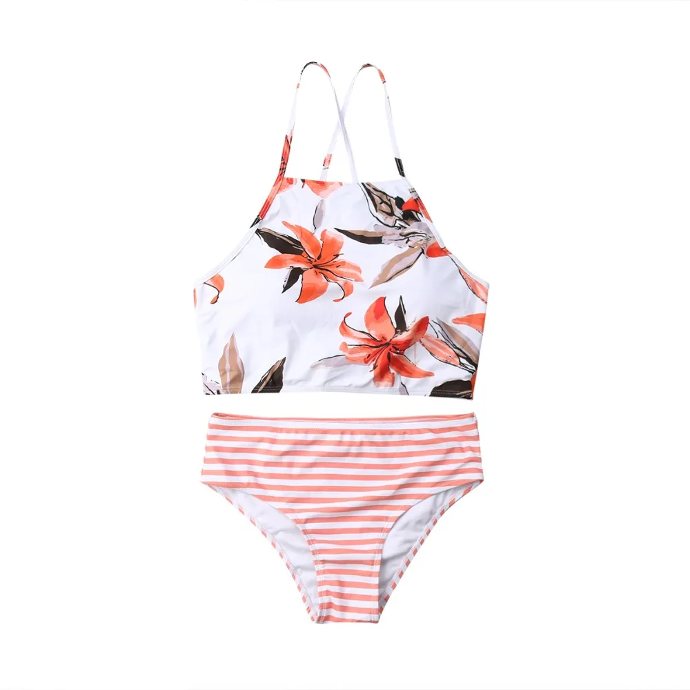 

Emmababy Parent-child swimming costume mom and daughter Floral swimsuit sexy bikini Swimwear