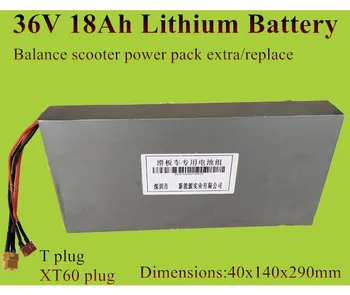 

High quality 36V 18Ah Battery pack Lithium Repalcement li-ion 15ah 16ah for two Wheel Electric balance Scooter motor