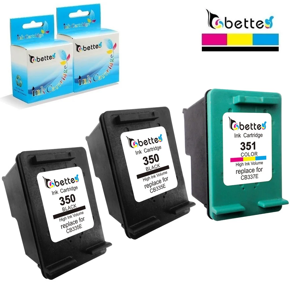 

Bette Ink Cartridges Replacement for HP 350 351 Deskjet D4200 D4245 D4260 D4263 D4268 D4300 D4360 D4363 D4368 D5300 D5345 D5360