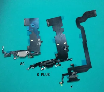 

50pcs Charging Port Flex Cable for iPhone 8 Plus 8G 4.7 8Plus X USB Dock Connector Charger Microphone Repair parts