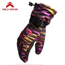 Перчатки для катания на лыжах и сноуборде, профессиональные ветрозащитные мужские и женские теплые зимние перчатки, H-1009