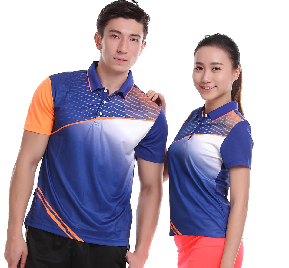 

New Sportswear Sweat Quick Dry Breathable Badminton Shirt , Women/Men Table Tennis Ping Pong Team Game Running Training T Shir