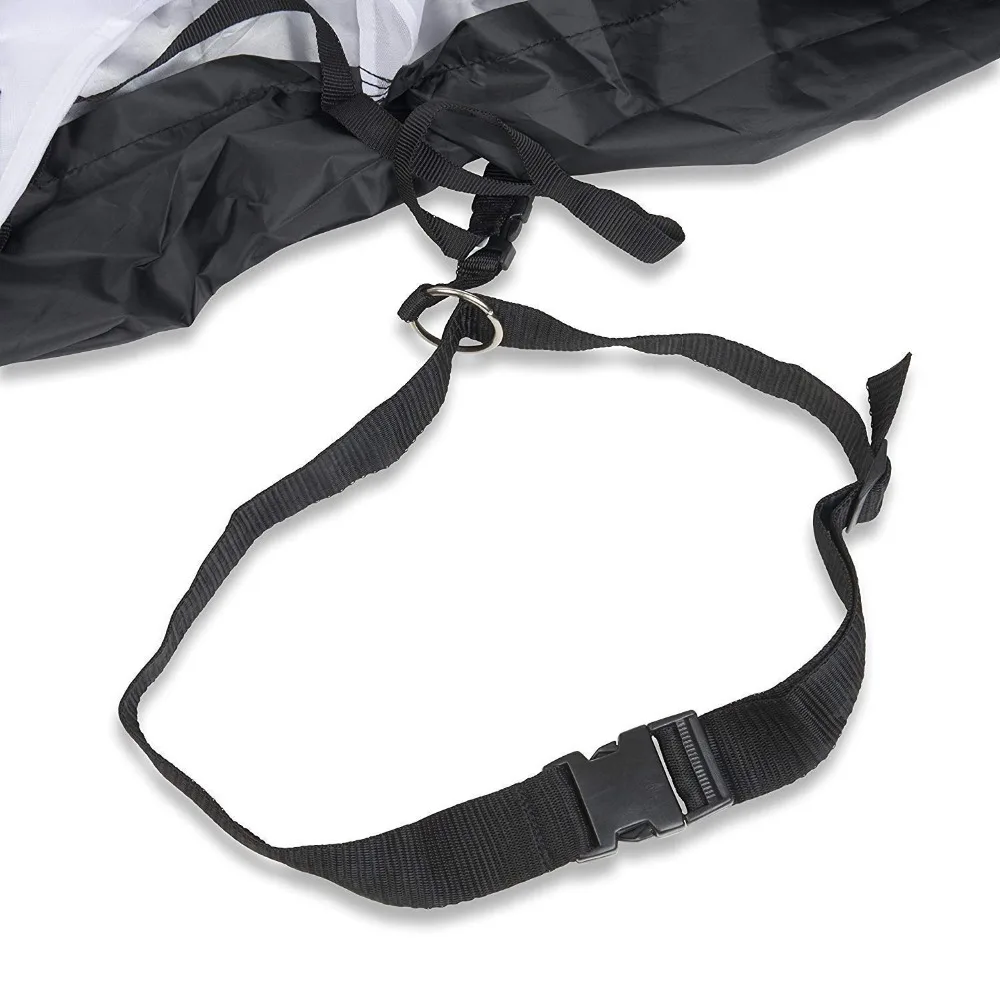 Men Women Speed Resistance Training Parachute Running Chute Soccer Football Training Parachute Umbrella Black 1Pcs 