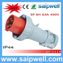 SAIP горячая Распродажа 5 P 63A IP67 промышленные штепсельная вилка Европейского электрических выключателей и розеток С CEE/IEC