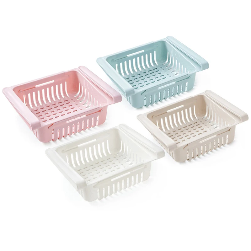 Fridge Freezer Shelf Holder Pull Out Drawer Organiser Space Saver
