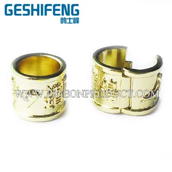 

Gold-plated foot bands for lovebird,custom pigeon ring,pigeon foot bands