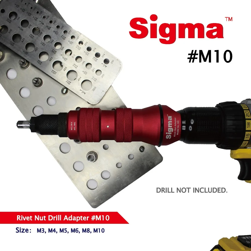 Sigma M10 HEAVY DUTY Threaded Rivet Nut Drill