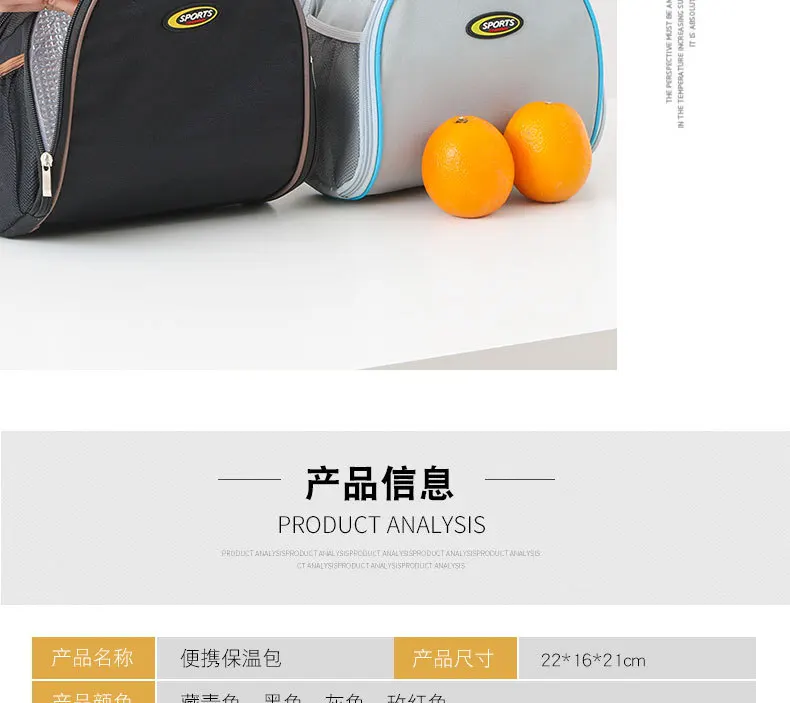 Новая портативная Термосумка для обедов Изолированная Ланч-бокс большая сумка-охладитель Bento мешок ланч-контейнер школьные сумки для хранения еды