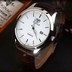 YAZOLE 308 кварцевые наручные часы Полный календари светящиеся водостойкие Relogio Masculino бизнес для мужчин