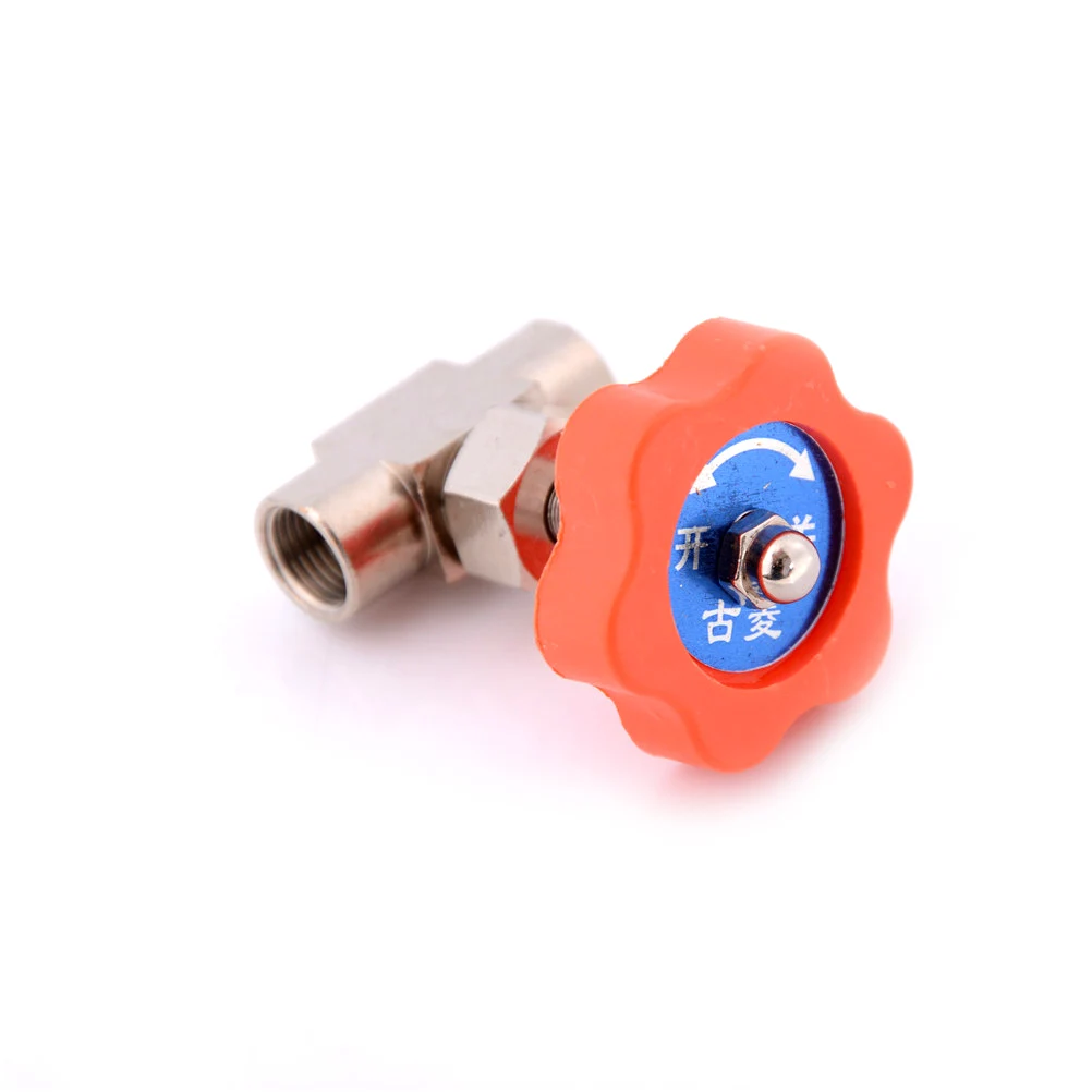 BSPP Женский нитевой игольчатый клапан латунь 1/8 &quot1/4&quot никелированный