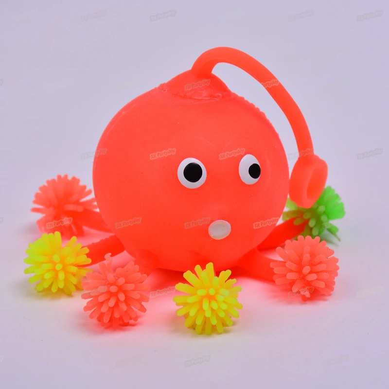 octopus ball with light throw squeeze throwing light toy