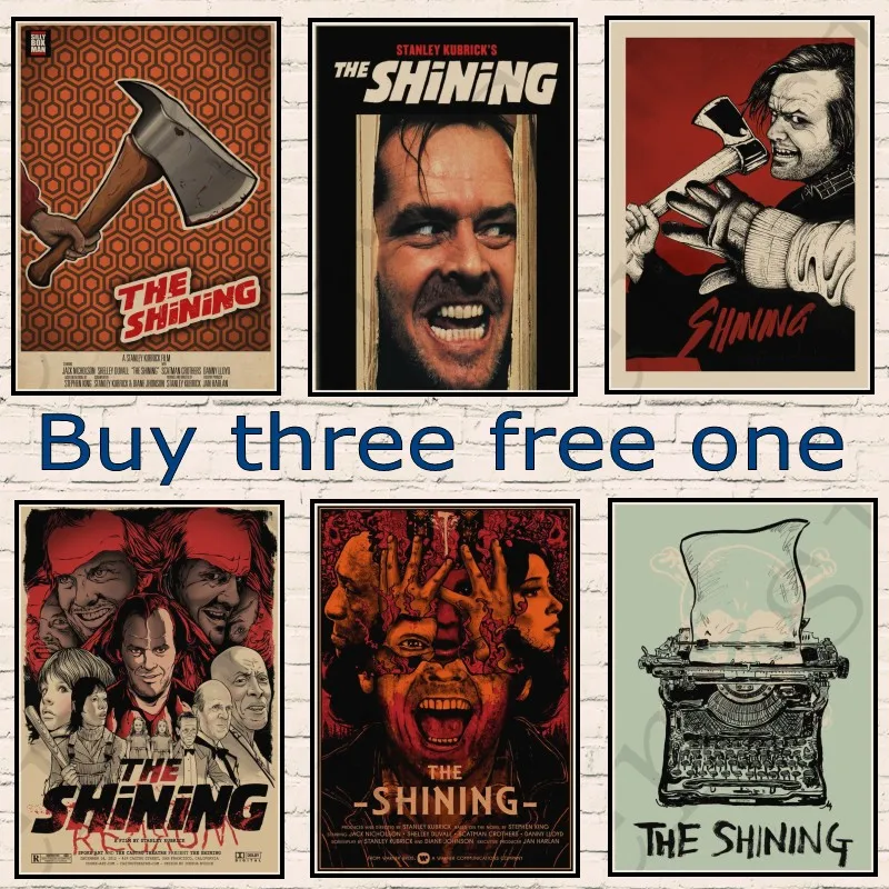 

The Shining Horror Film Movie Propaganda Vintage Retro Kraft Poster Decorative DIY Wall Canvas Sticker Home Bar Art Posters Deco