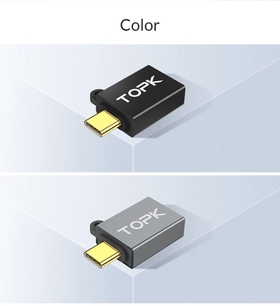 TOPK AN71 usb type C OTG штекер USB 3,0 адаптер Женский OTG кабель мини конвертер для samsung Xiaomi huawei планшет и Android и ПК