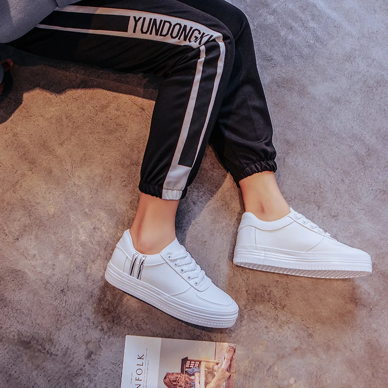 

2019 autumn new fashion simple solid color flat shoes women trend comfortable wild casual shoes