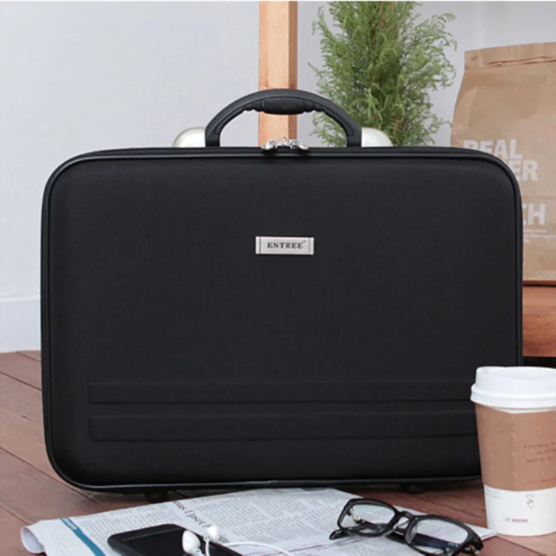 

Unisex briefcase, computer case, business bag, 16 18 inch portable lock box, one shoulder diagonal handbag,