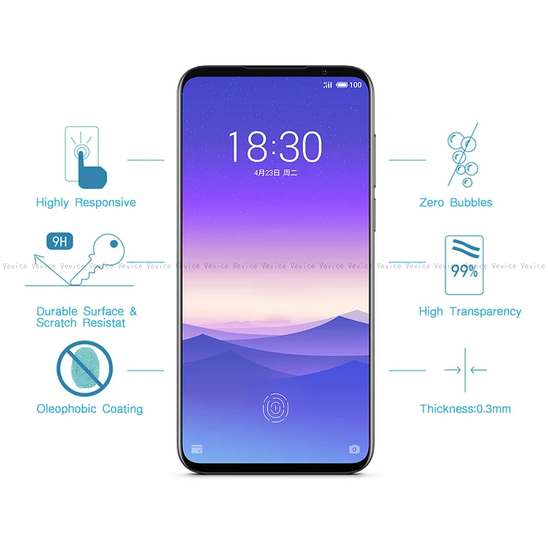 Закаленное стекло для Meizu 16S 16X 16th 16 15 M6 Note X8 M8C 9H Защитная пленка экрана против