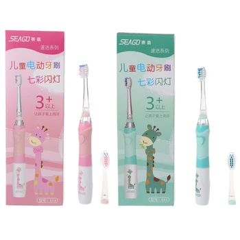 

SEAGO Family Electric Toothbrush For Kids Waterproof Replaceable Smart Timer