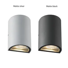 10 Вт AC 100-240 В IP54 матовый серебристый/черный водонепроницаемый для наружного и внутреннего освещения светодиодный из литого алюминиевого сплава корпус настенный светильник бра лампа крыльцо огни