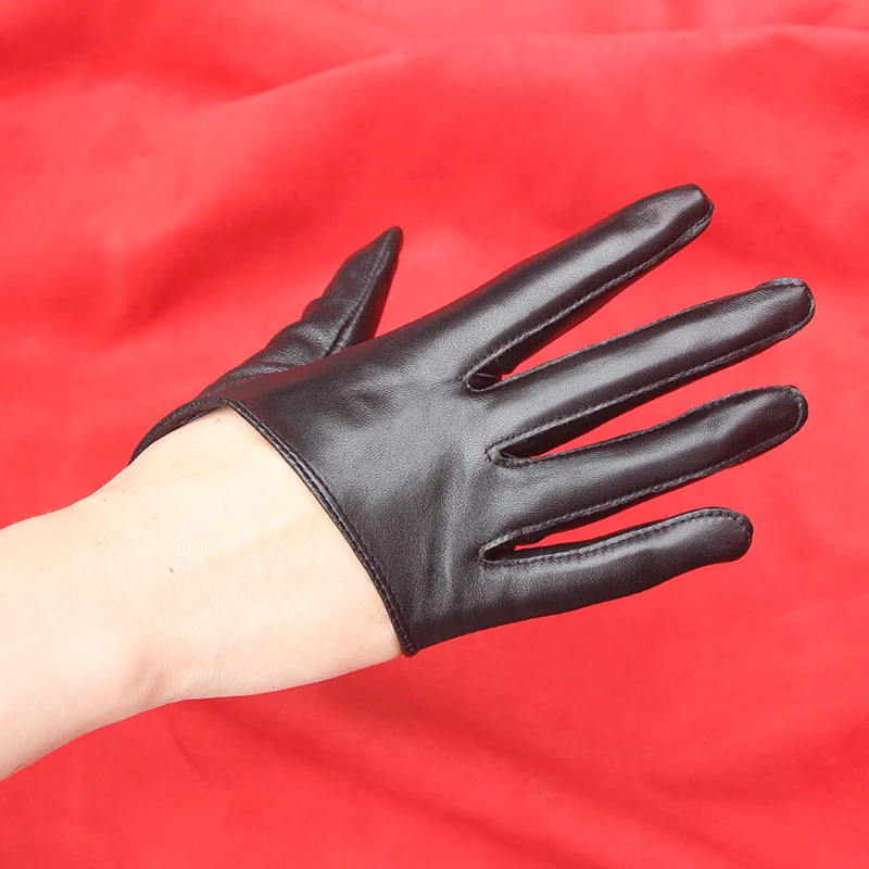 Перчатки из овчины короткие дизайнерские женские перчатки из натуральной кожи lg0003