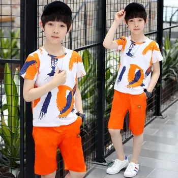 

Summer Boys Clothing Sets Kids Short Sleeve T Shirt & Pants Casual Outfit 4 6 7 8 10 11 12 Years Child Clothes Boy Sport Suits