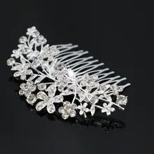 Оптовая Модный Hairwear Женские Аксессуары Элегантный Кристалл Горного Хрусталя Тиара Выпускного Вечера Венчания Невесты Повязка Свадебный Волосы Расческой