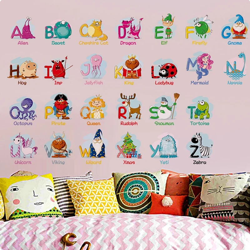 Letter Wall stickers for children wallpaper on the wall home decor kids living room bedroom decoration accessories sticker mural