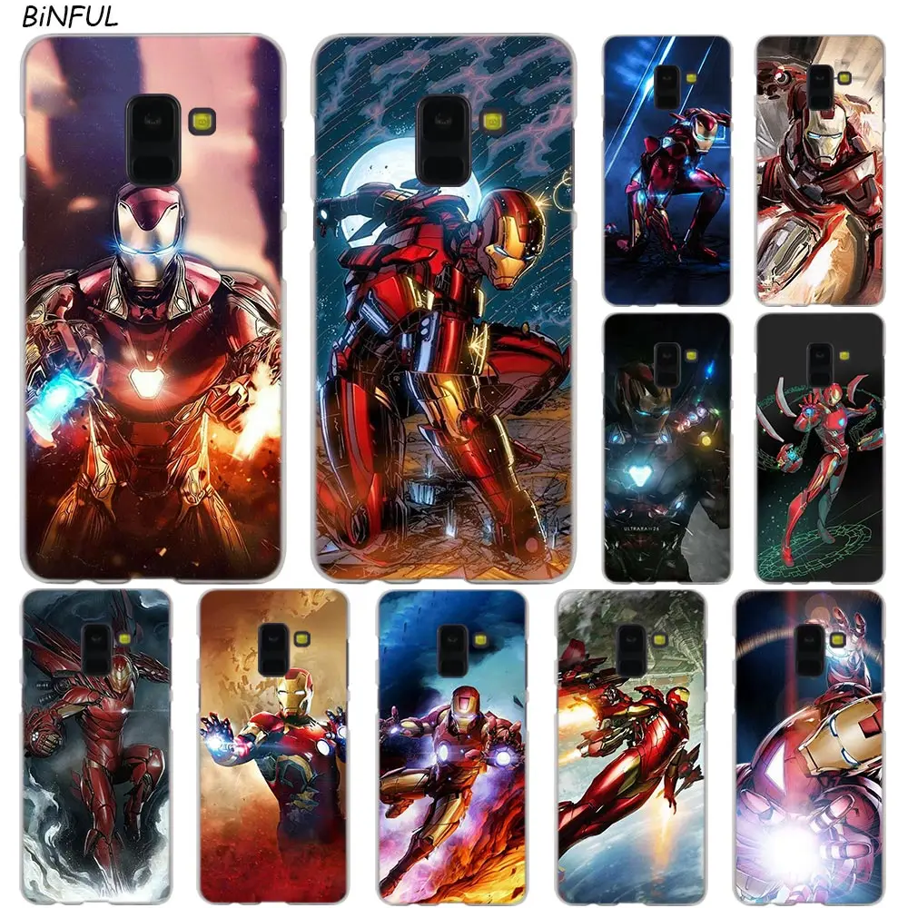 

avengers ironman Hot Fashion Transparent Case for Samsung Galaxy A3 A5 A9 A7 A6 A8 Plus 2018 2017 2016 Star A6S Note 9 8 Cover