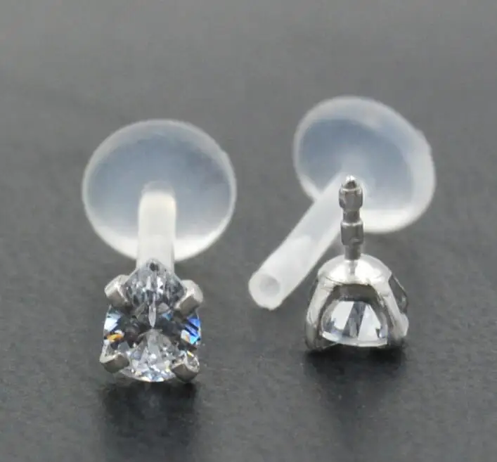 1 шт. кольцо для губ Labret Star Heart Zircon 16G Monroe гибкое пуш ап Bioflex ювелирное изделие