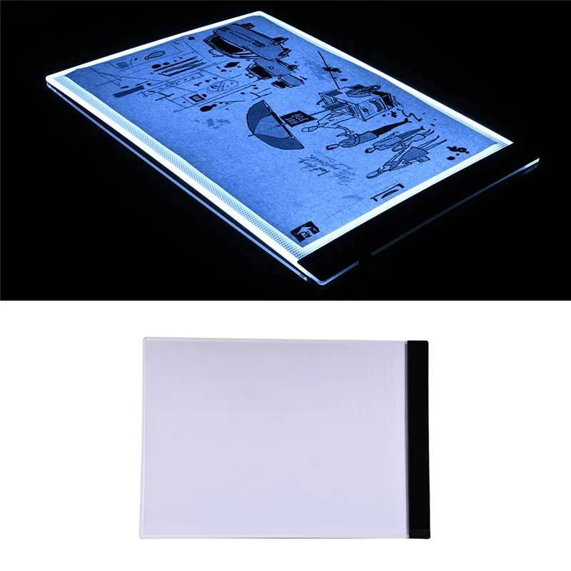 Pratical Acrylic LED light Drawing Board Ultra A4 Drawing table Pad Sketching Book Blank Canvas for Painting Without Radiation