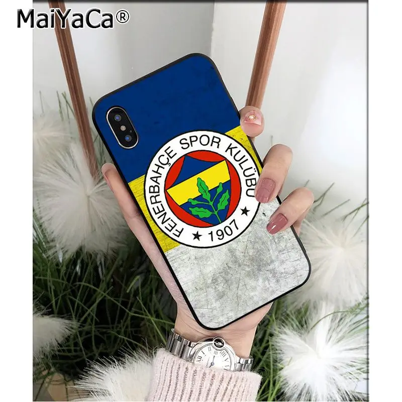 MaiYaCa Turkey Fenerbahce футбол Силиконовый ТПУ мягкий черный чехол для телефона для iPhone 5 5Sx 6 7 7plus 8 8Plus X XS MAX XR