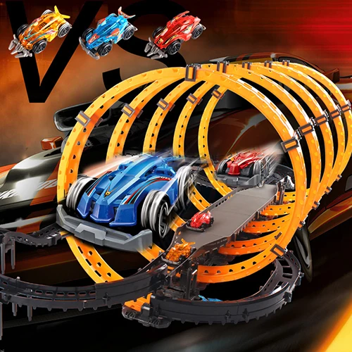 

RC Rail Car Racing Toy Set With Remote Controller DIY Slalom Rail As A Best Christmas Gift For Children, Boys Specially