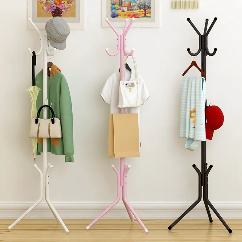 DIY простой Модный Стеллаж для пальто из нержавеющей стали в сборе Многофункциональная Мебель для спальни подвесная вешалка для хранения одежды шкаф
