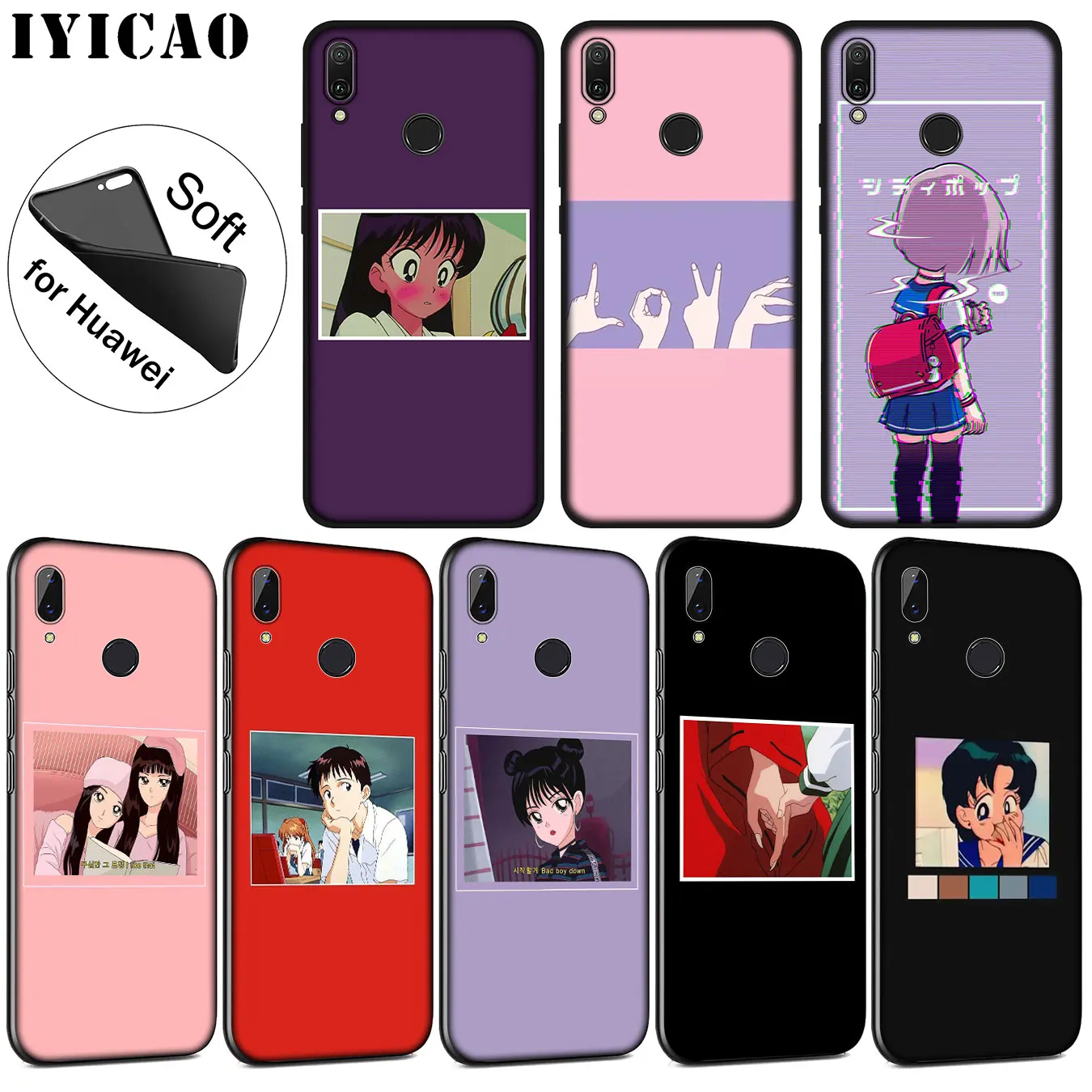 IYICAO Мягкий силиконовый чехол для Huawei P30 P20 Pro P10 P9 P8 Lite Mini 2017 2016 P smart Z 2019 |