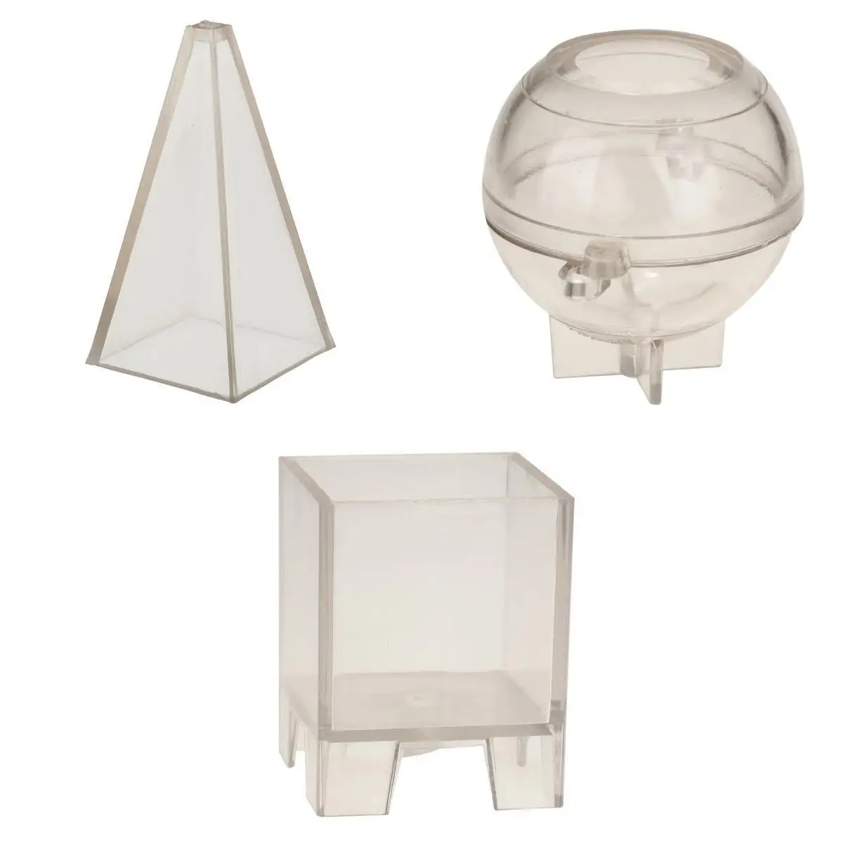 Pyramid Sphere Square Shaped Candle Mould Plastic Candle Moldel DIY Molds Handmade  Dried Flower Candle Making