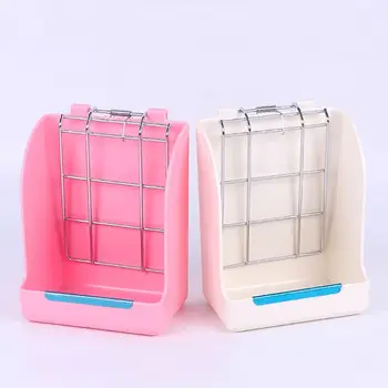

Rabbit Hay Feeder Rack Small Pet Feeder Fixed Spring Grass Shelf Rabbit Dutch Pig Animal Pets Food Rack Hay Bowl Portable
