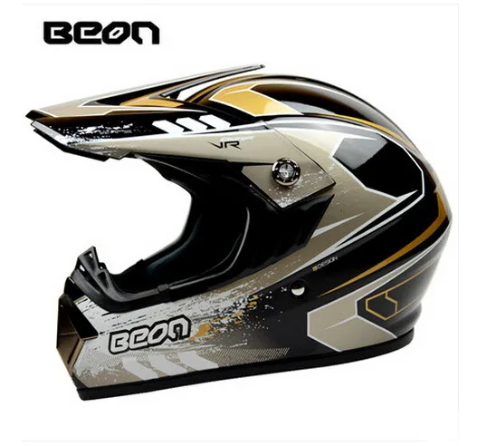 Netherland BEON мотоциклетный шлем для мотокросса высшего качества рыцарь внедорожный мотоциклетный защитный шлем из АБС B-600 Размер M L XL - Цвет: Bright black Gold