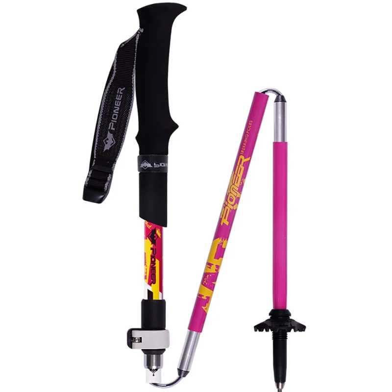 

Outdoor Portable Carbon 5 Section Cane Short Fiber Lock Folding Rod Walking Trekking Hiking Climbing Poles Alpenstock Stick