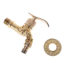 Настенный античный Европейский водопроводный резной золотой декор садовый кран 649E