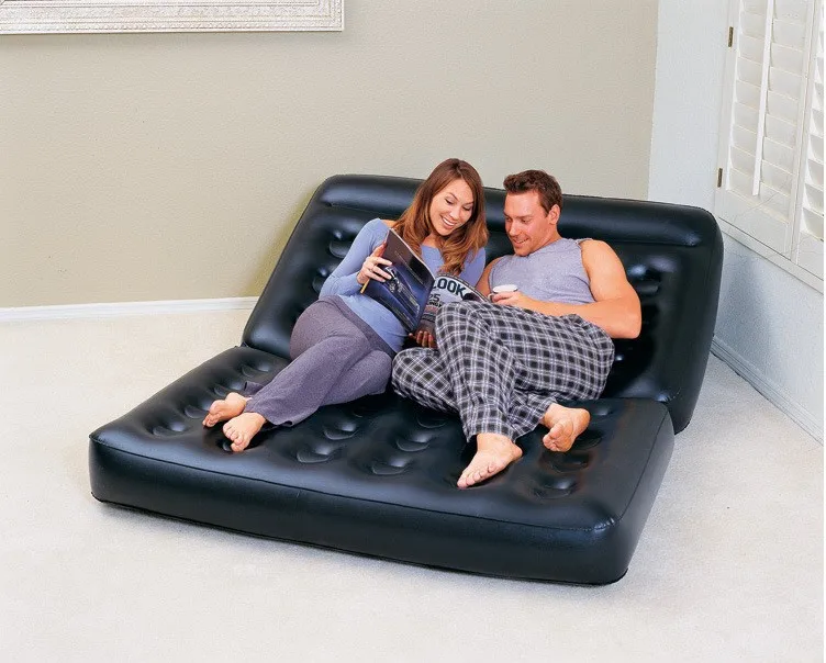 Складной надувной диван кожаный складной многофункциональный мебель для дома сад диван спальня Портативный Кемпинг кровать для 2 человек