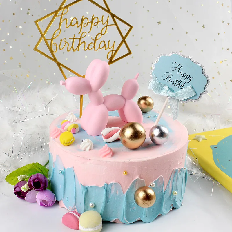 Resin Crafts Sculpture Gift Small Balloon Dog Home Desktop Ornament Cake Decor Resin Crafts Sculpture Gift Small Balloon Dog Home Desktop Ornament Cake Decor
