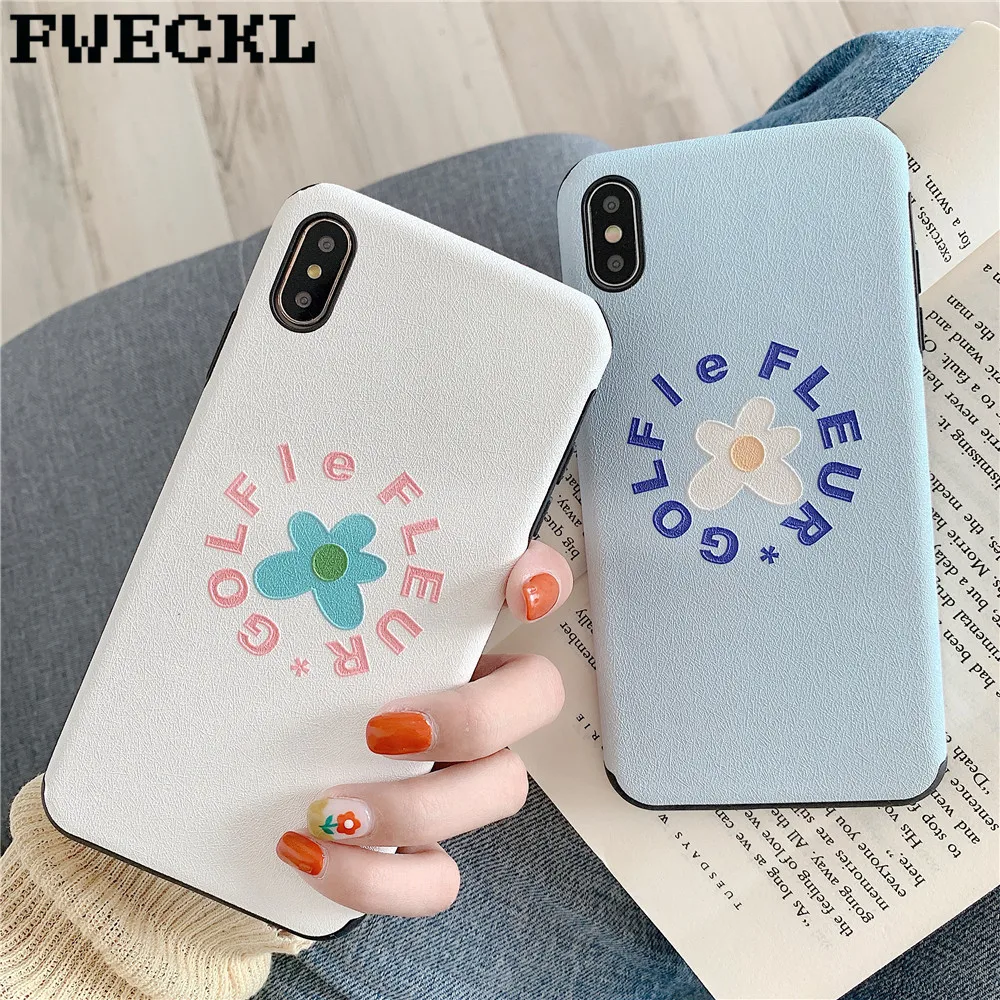 Candy color Flower Case Cover For iphone 6 6s 7 8 Plus iPhone X XS MAX XR Soft Silicon Back Cases Ins style casing |