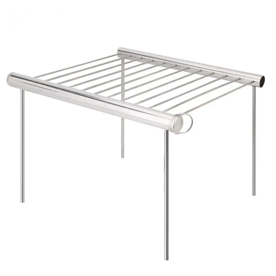Stainless Steel Barbecue Grill Foldable Portable Charcoal Rack for