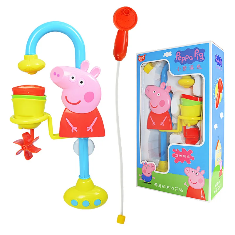 

Genuine Peppa Pig Bathing Shower Nozzle Playing in the Water Automatic Water Spray George Action Figures Toy for Children Gift